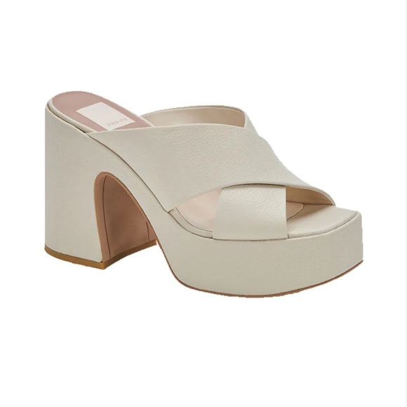 Dolce Vita Wonder Heels In Ivory Leather size 9 like new!!! - Picture 1 of 7
